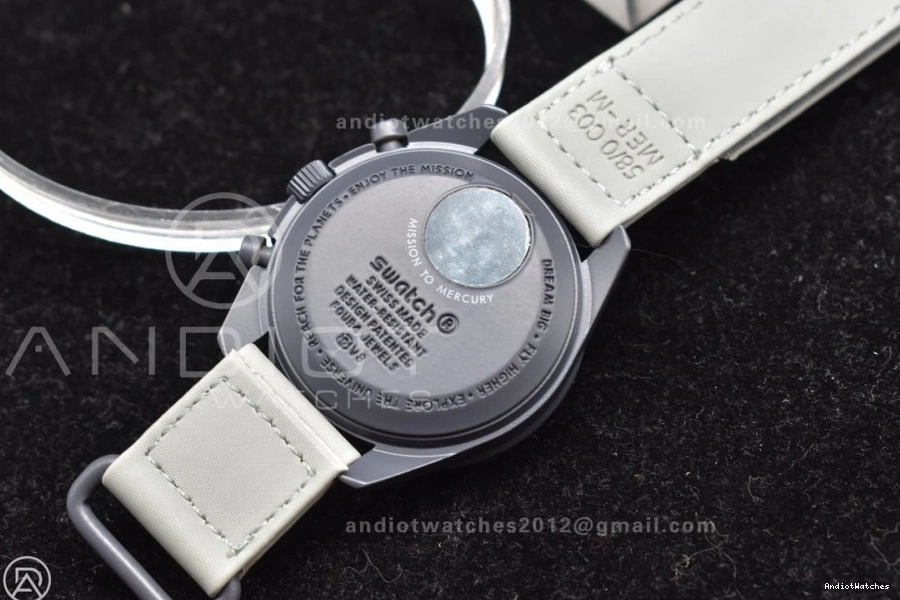 Moonwatch 1180 Omega Mission Strap Swatch on Quartz Breathable Mercury to Bioceramic x Nylon 0225